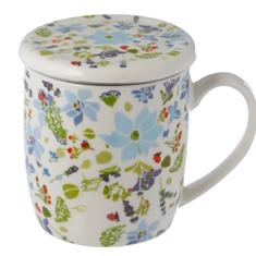 Tea mug with infuser and lid - Julie Dodsworth