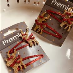 Christmas Reindeer Hair Clips