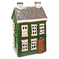 Pottery house tealight holder