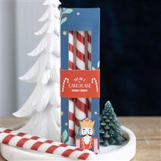 Candy Cane Dinner Candles 