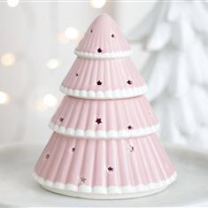 PINK CHRISTMAS TREE OIL BURNER